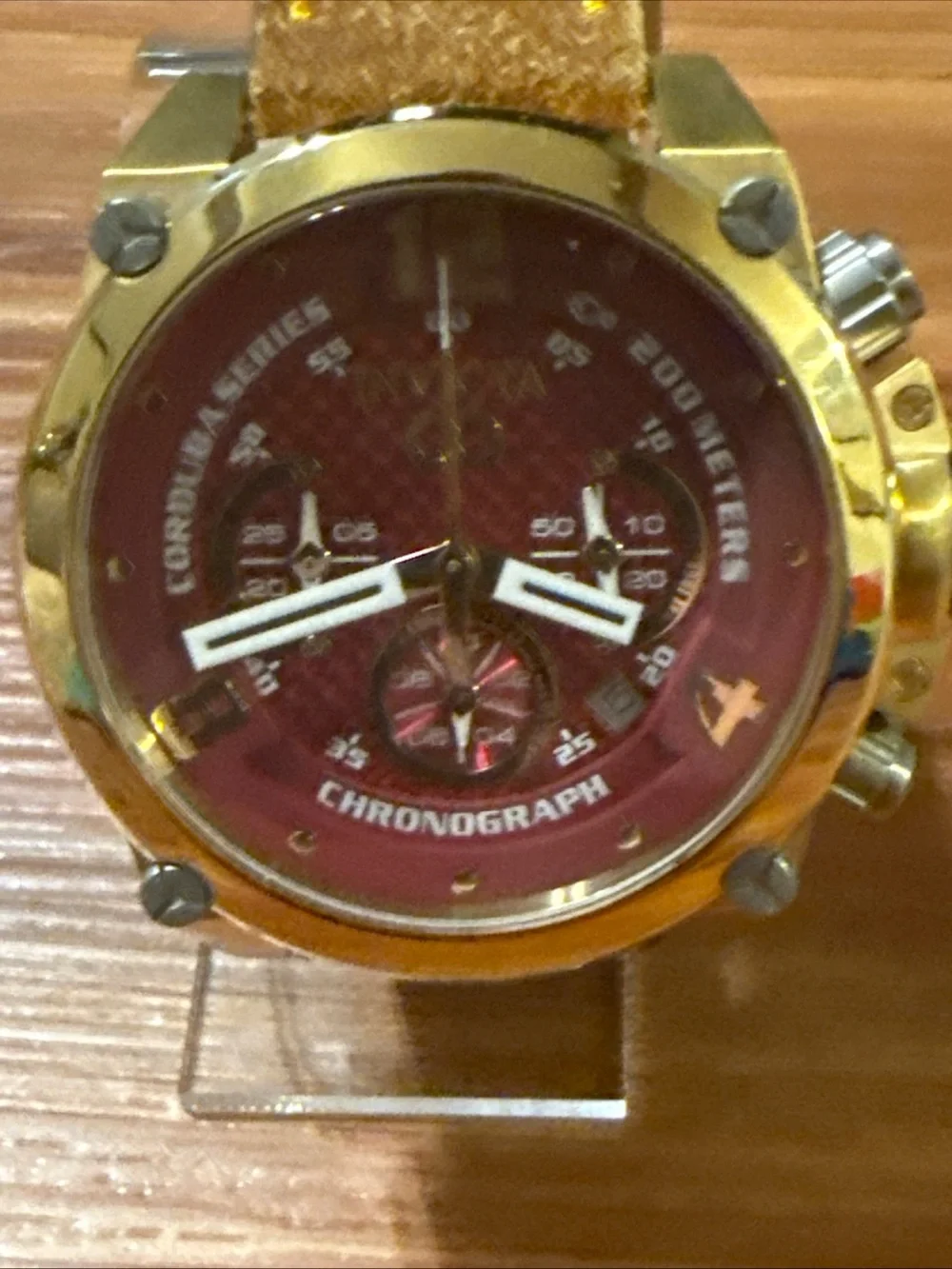 Invicta Corduba Chronograph (Model 24310) Brown Leather Band New Battery
